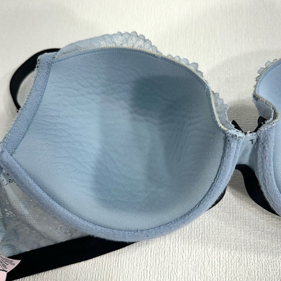 Victoria’s Secret lace bra molded cups blue size 34DD - Picture 5 of 9
